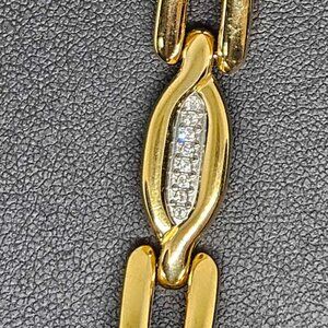 Vintage RARE Beautiful Citizen Link Bracelet with CZ stones